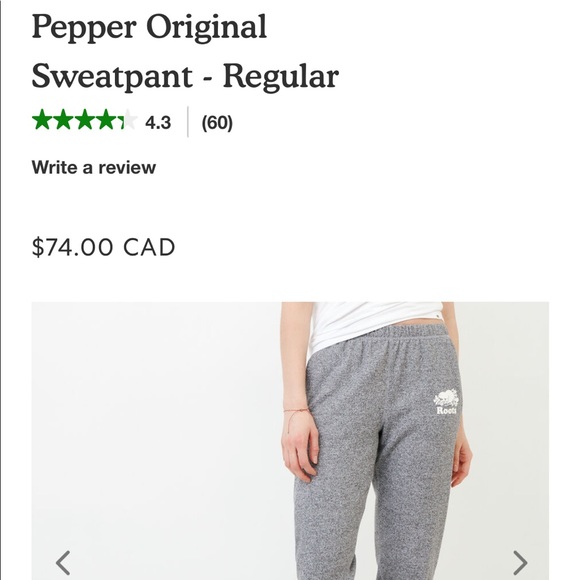 BNWT Women’s Medium Roots Sweatpants - Picture 3 of 3